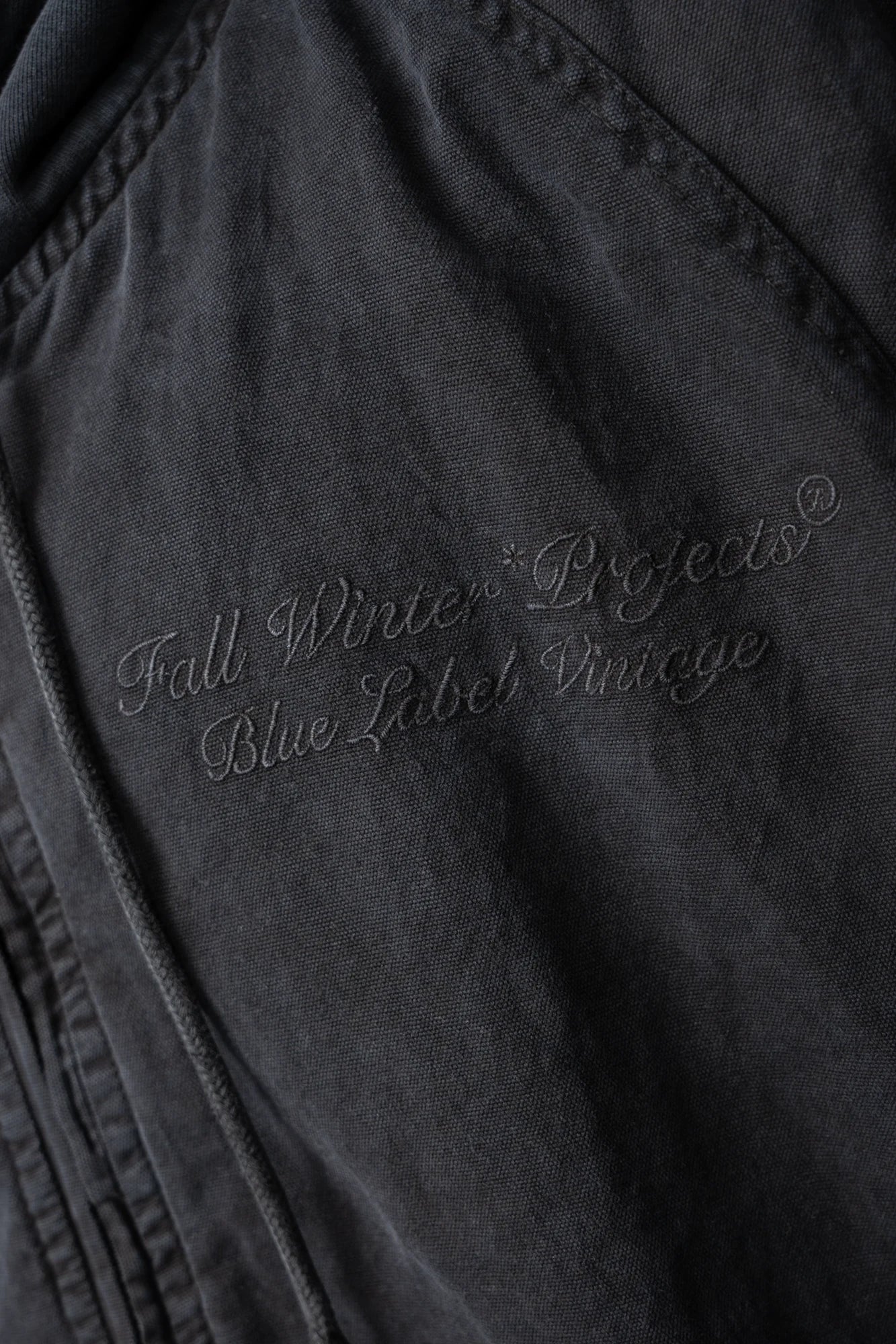 BLUE LABEL VINTAGE HOODED CANVAS JACKET VINTAGE BLACK