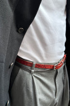 BROWN LABEL LEATHER GOODS SERPENT EMBER BELT RED