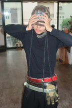 BROWN LABEL LEATHER GOODS RIVET BELT MINT