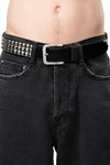 BROWN LABEL LEATHER GOODS RIVET BELT BLACK