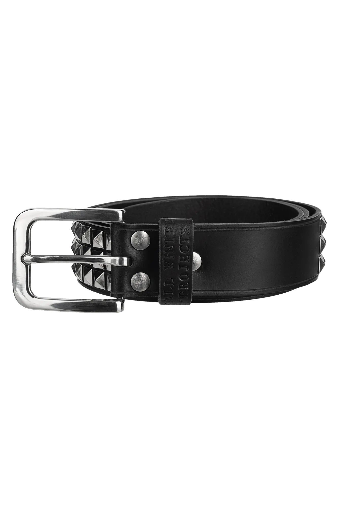 BROWN LABEL LEATHER GOODS RIVET BELT BLACK