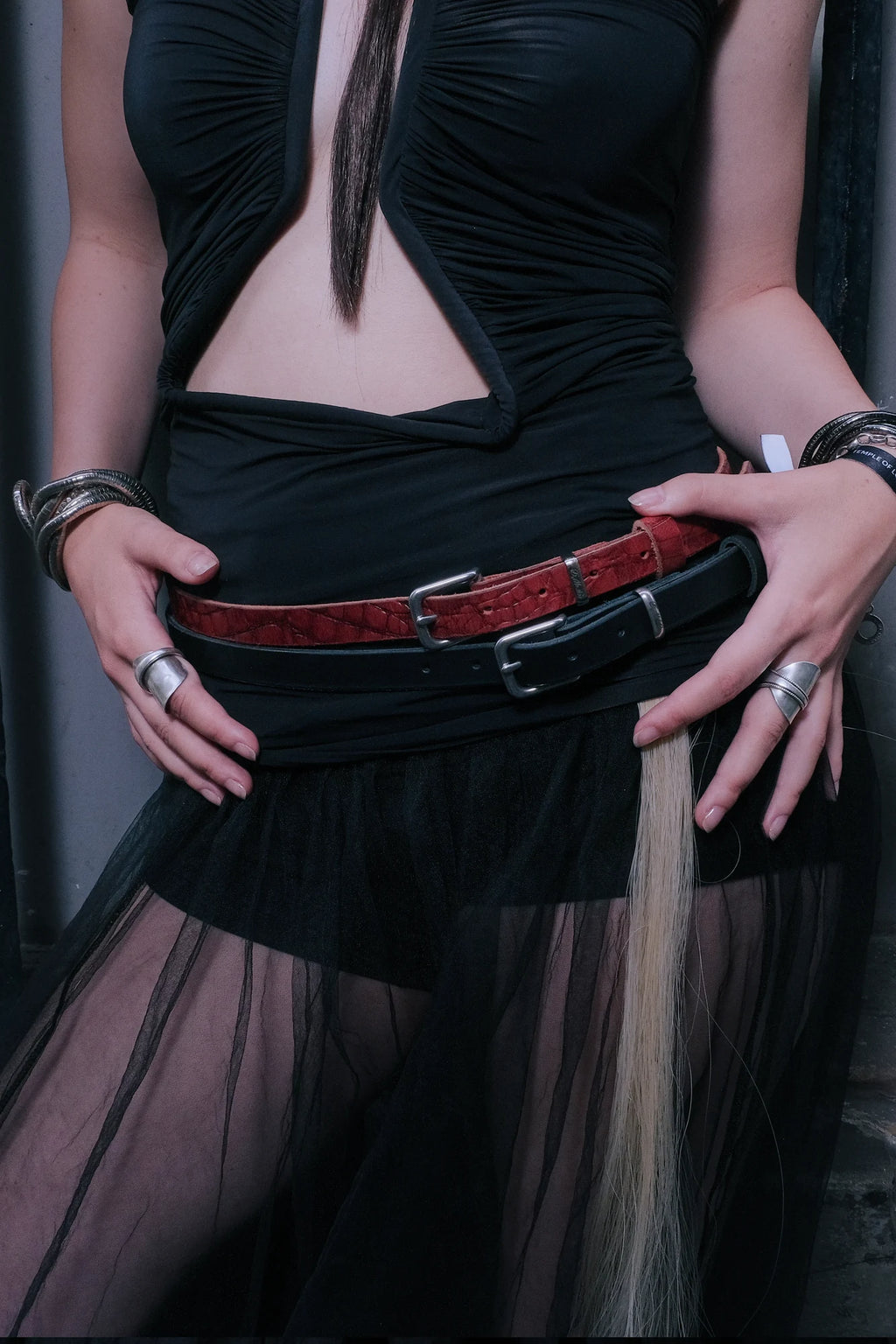 BROWN LABEL LEATHER GOODS SERPENT EMBER BELT RED