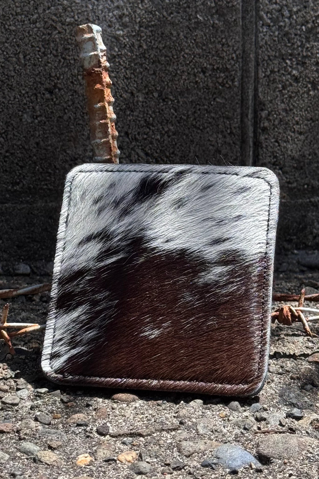 BROWN LABEL LEATHER GOODS PONY HAIR CARDHOLDER